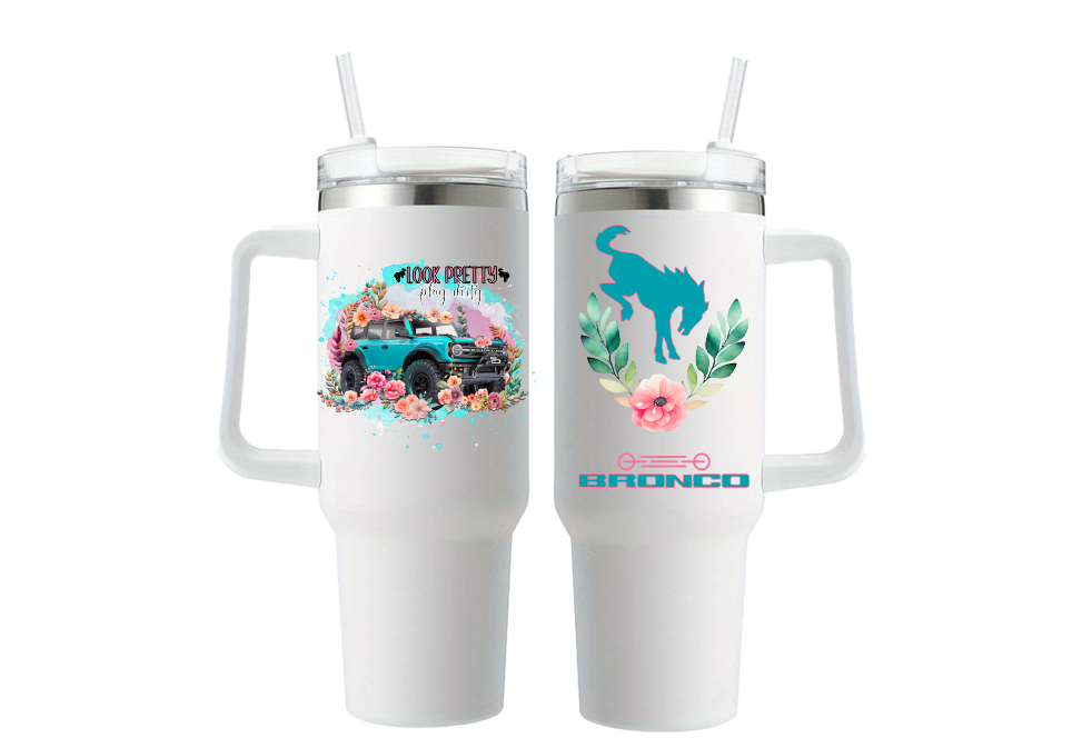 Bronco Floral 40oz Tumbler