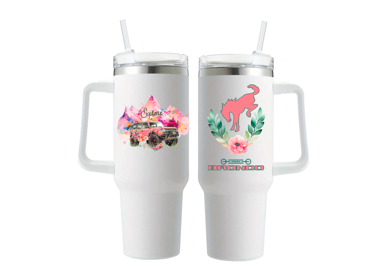 Bronco Floral 40oz Tumbler