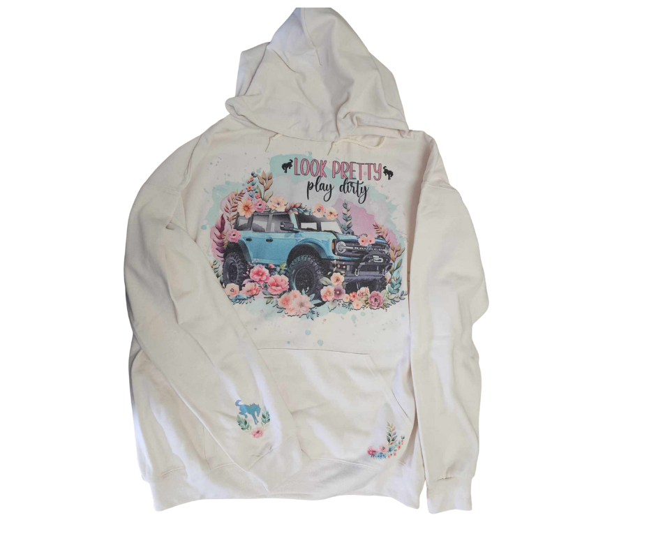 Bronco Floral Hoodie Sweatshirt