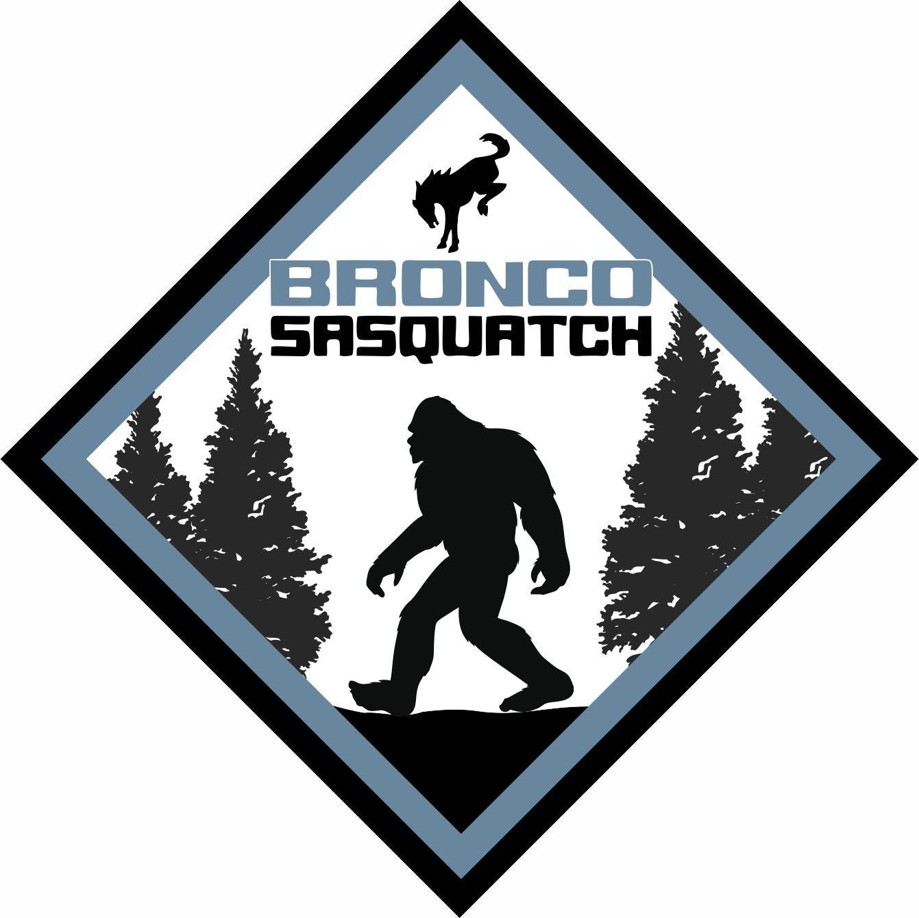 Bronco Sasquatch Yield Sign