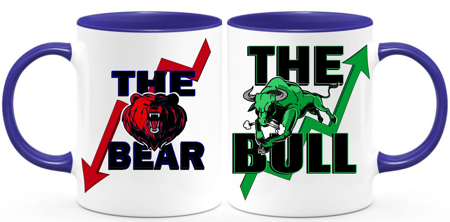 The Bull and Bear coffee mug