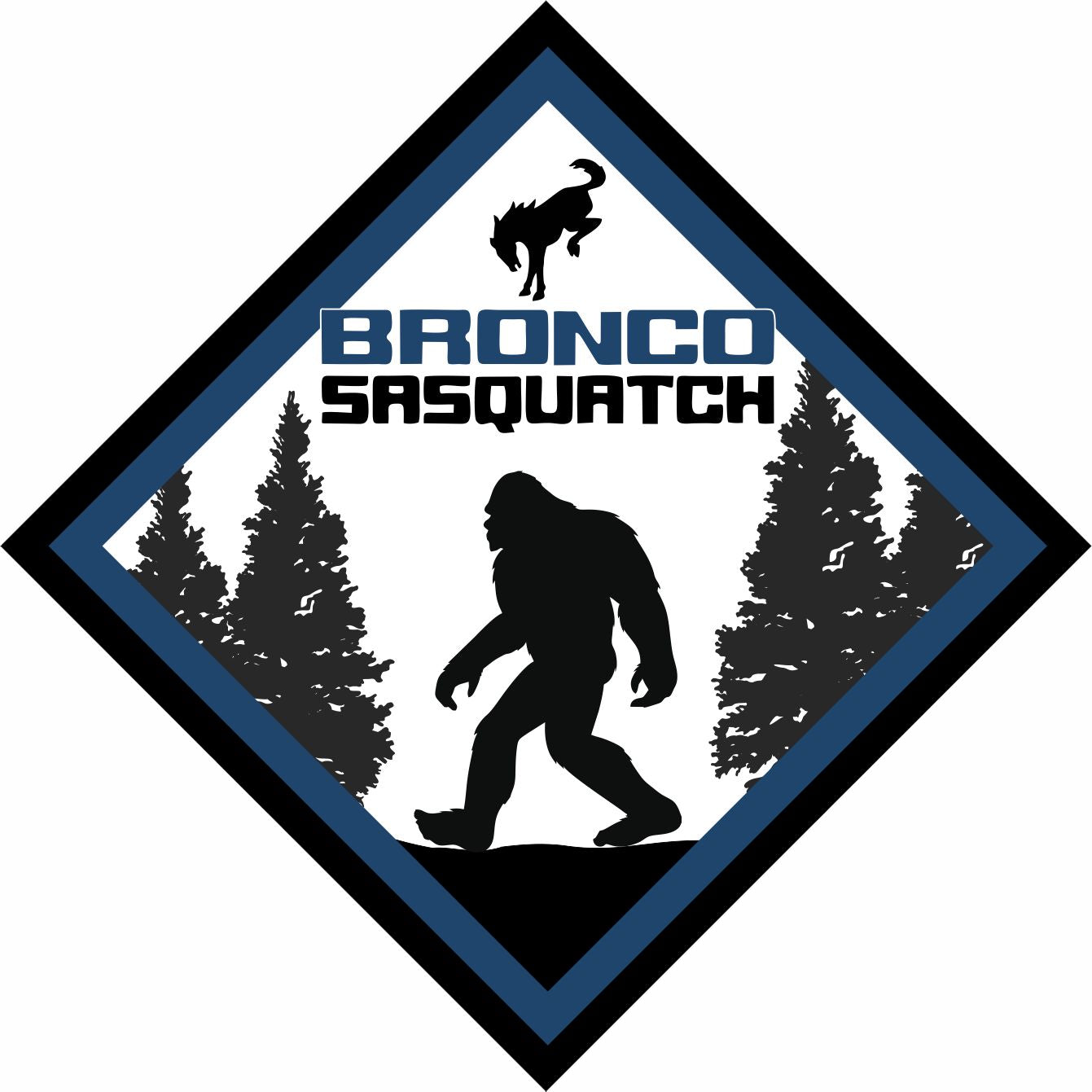 Bronco Sasquatch Yield Sign