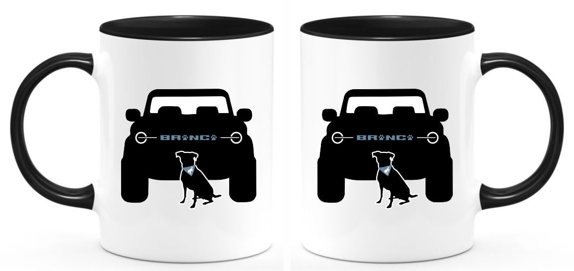 Bronco Color and Dog/Dogs Coffee mug