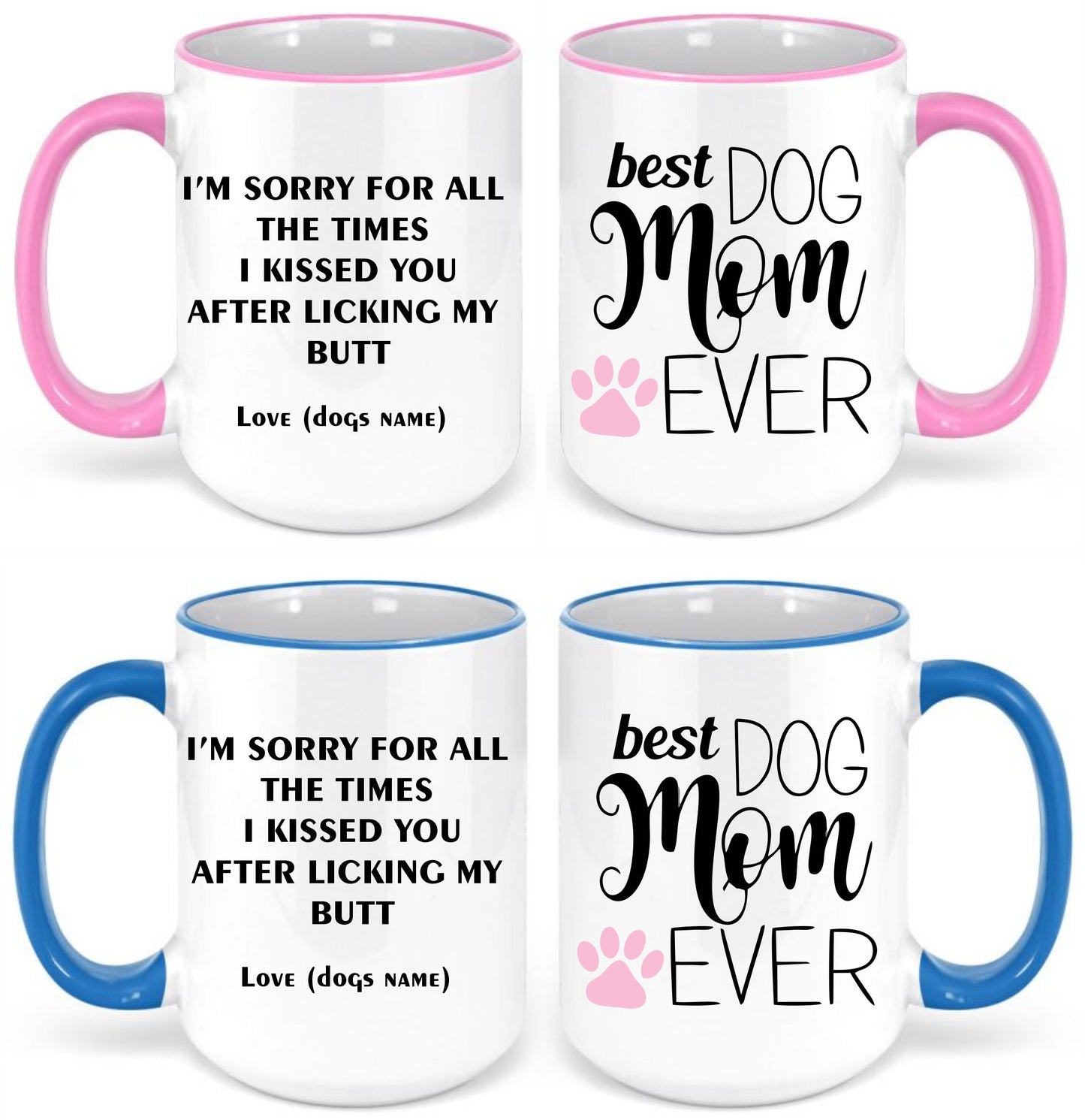 Personalized Best Dog Mom Coffee Mug