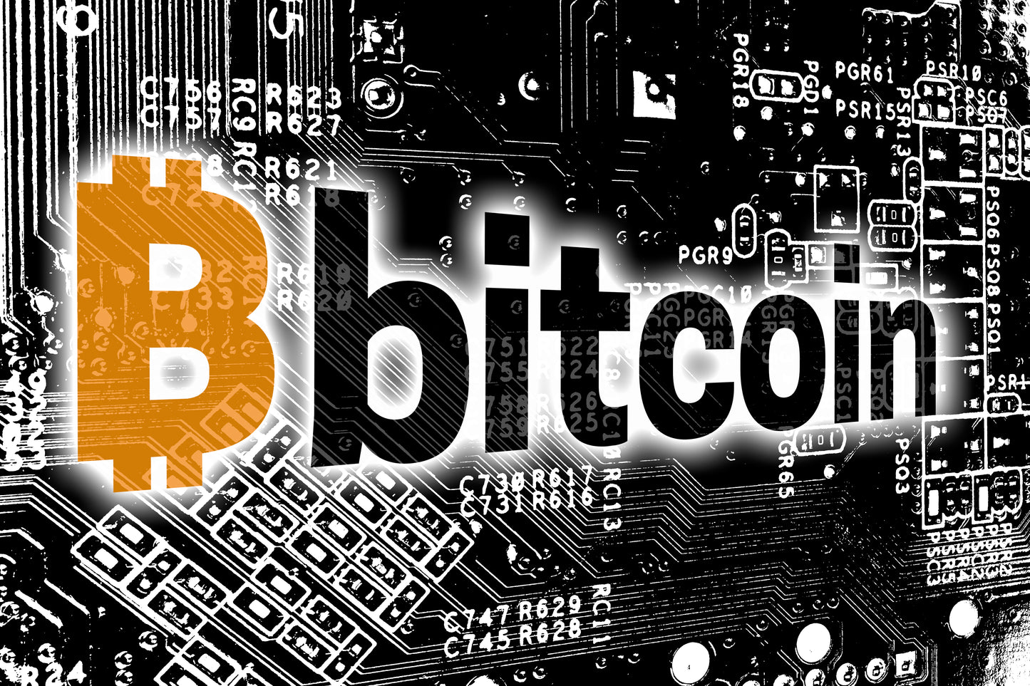 Aluminum Bitcoin Sign