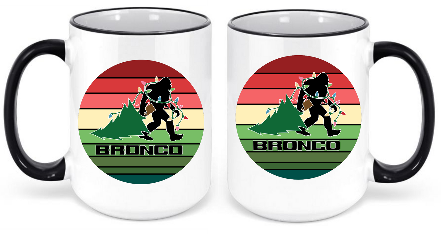 Bronco Christmas Sasquatch Drinkware