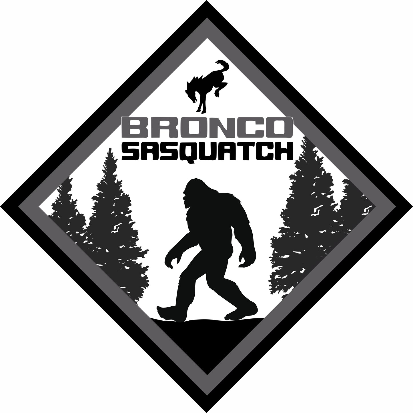 Bronco Sasquatch Yield Sign