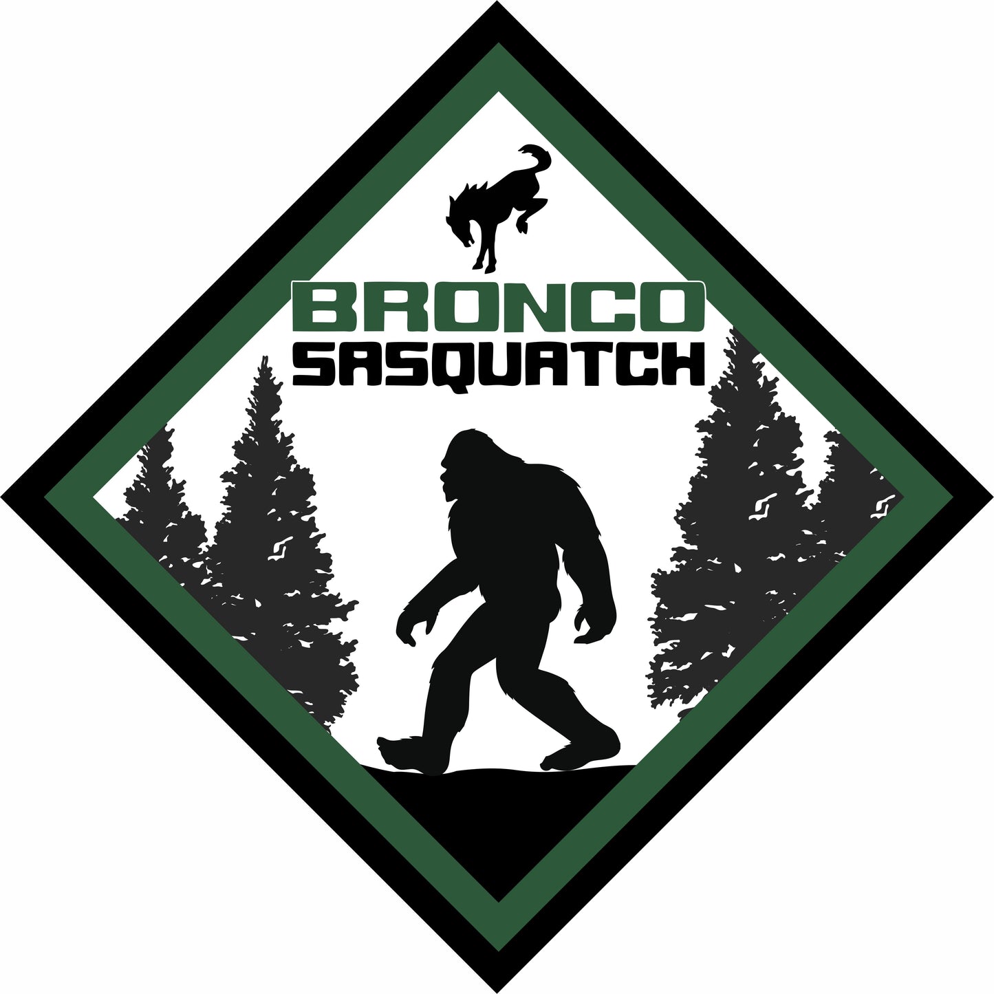 Bronco Sasquatch Yield Sign