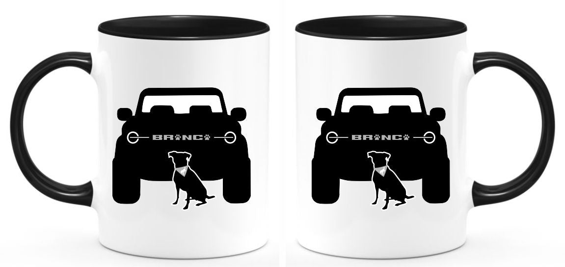 Bronco Color and Dog/Dogs Coffee mug