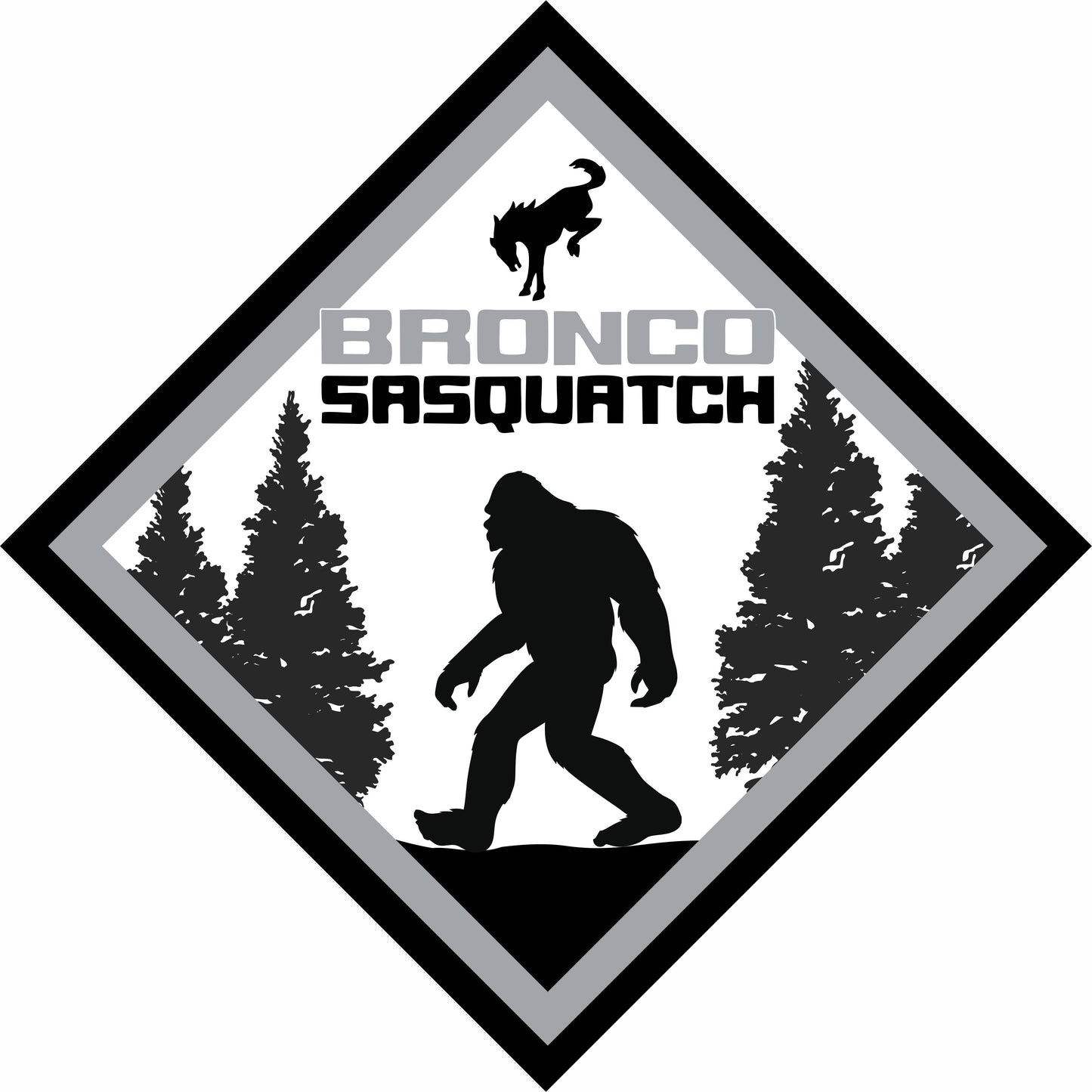 Bronco Sasquatch Yield Sign