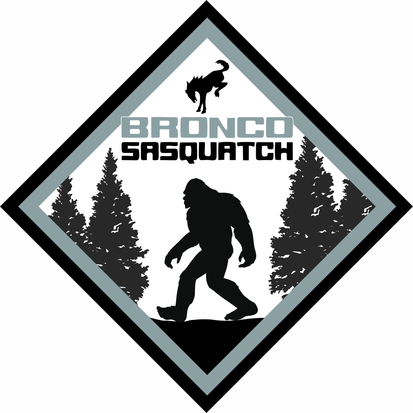 Bronco Sasquatch Yield Sign