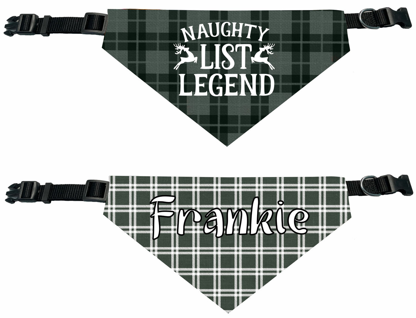 Personalized Naughty List Legend Dog Bandana