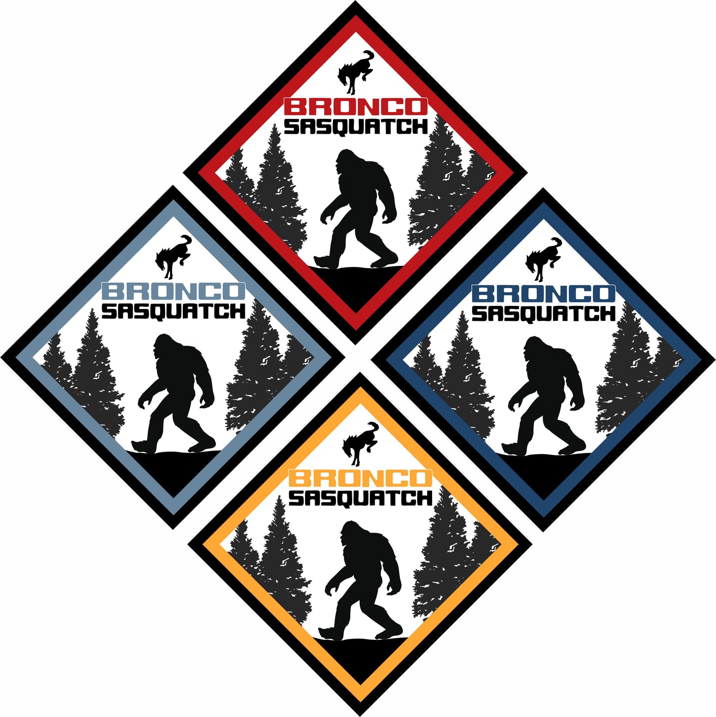 Bronco Sasquatch Yield Sign
