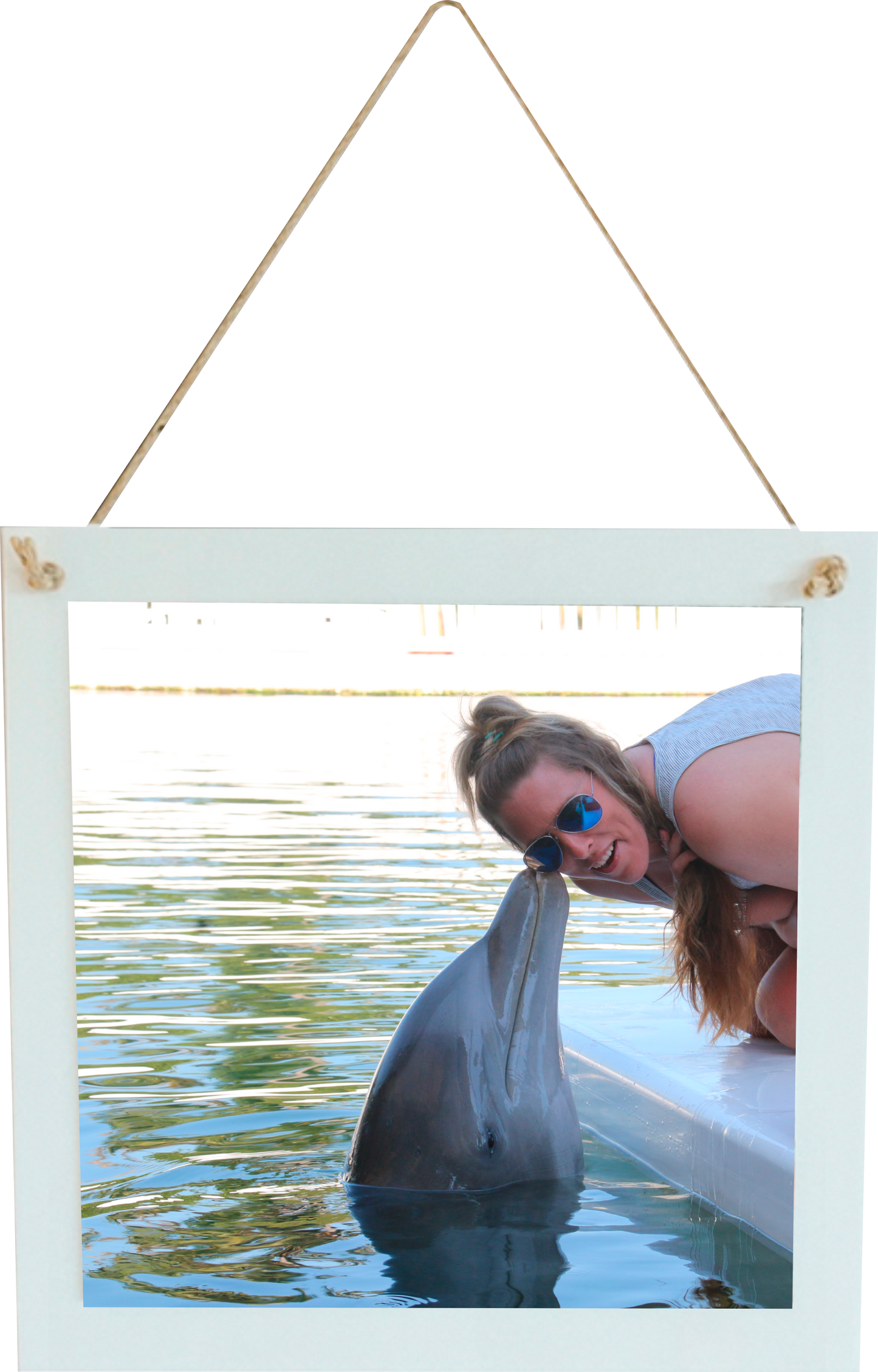 Wood Hanging Photo Sign 8.5x8.5