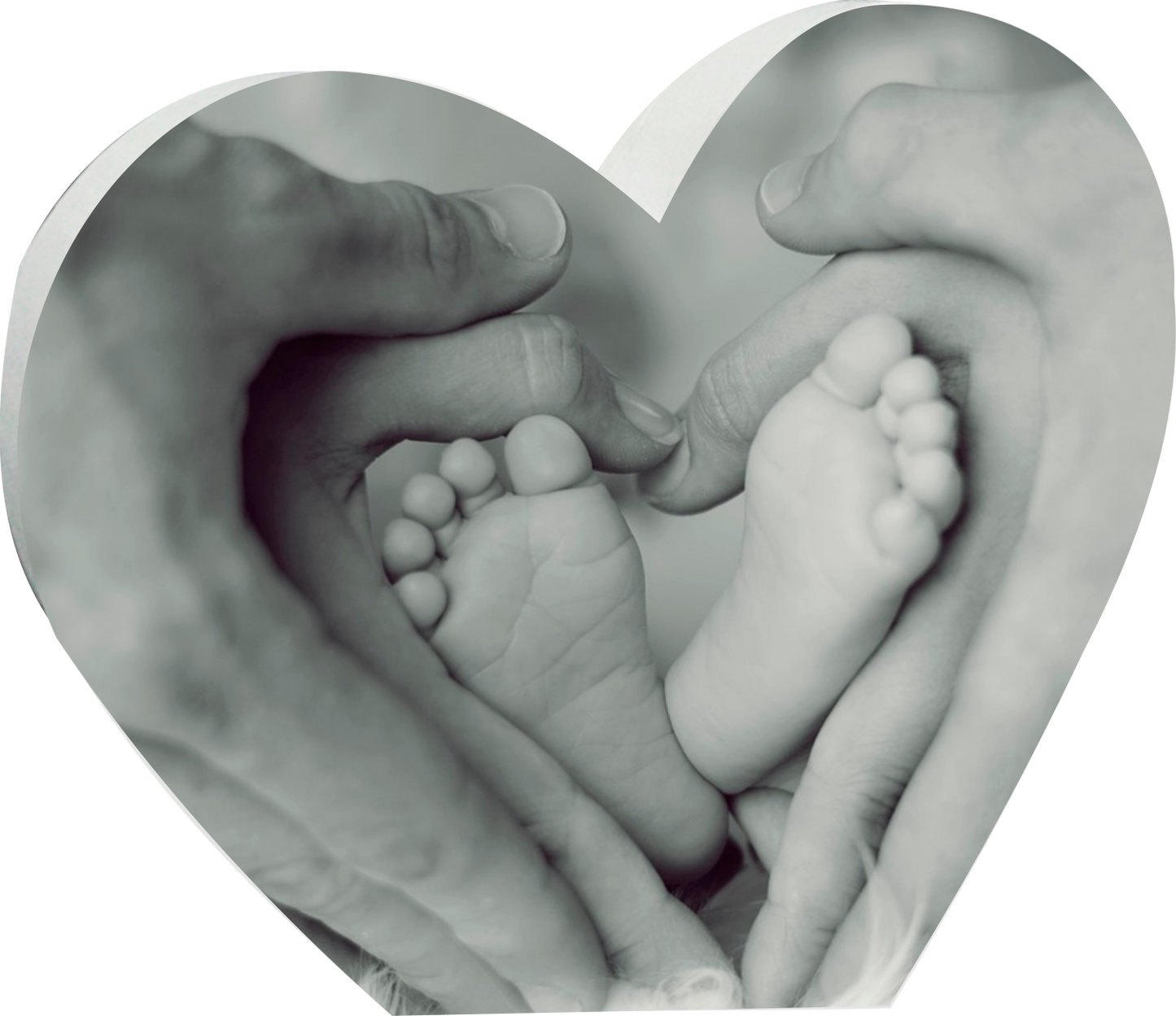 Wood Shaped Heart Photo Block