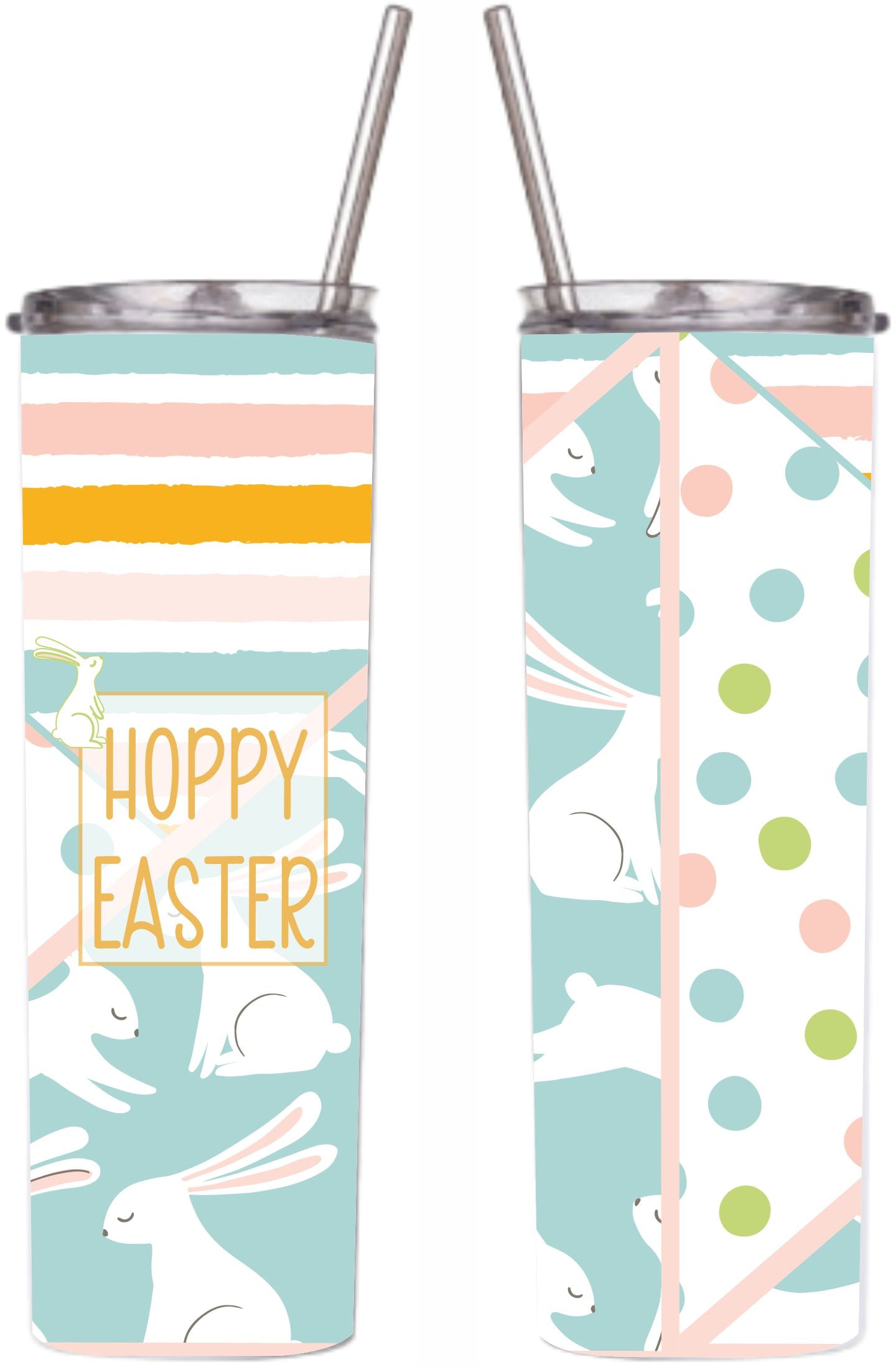 Matching Personalized Hoppy Easter Tumbler and Bandana
