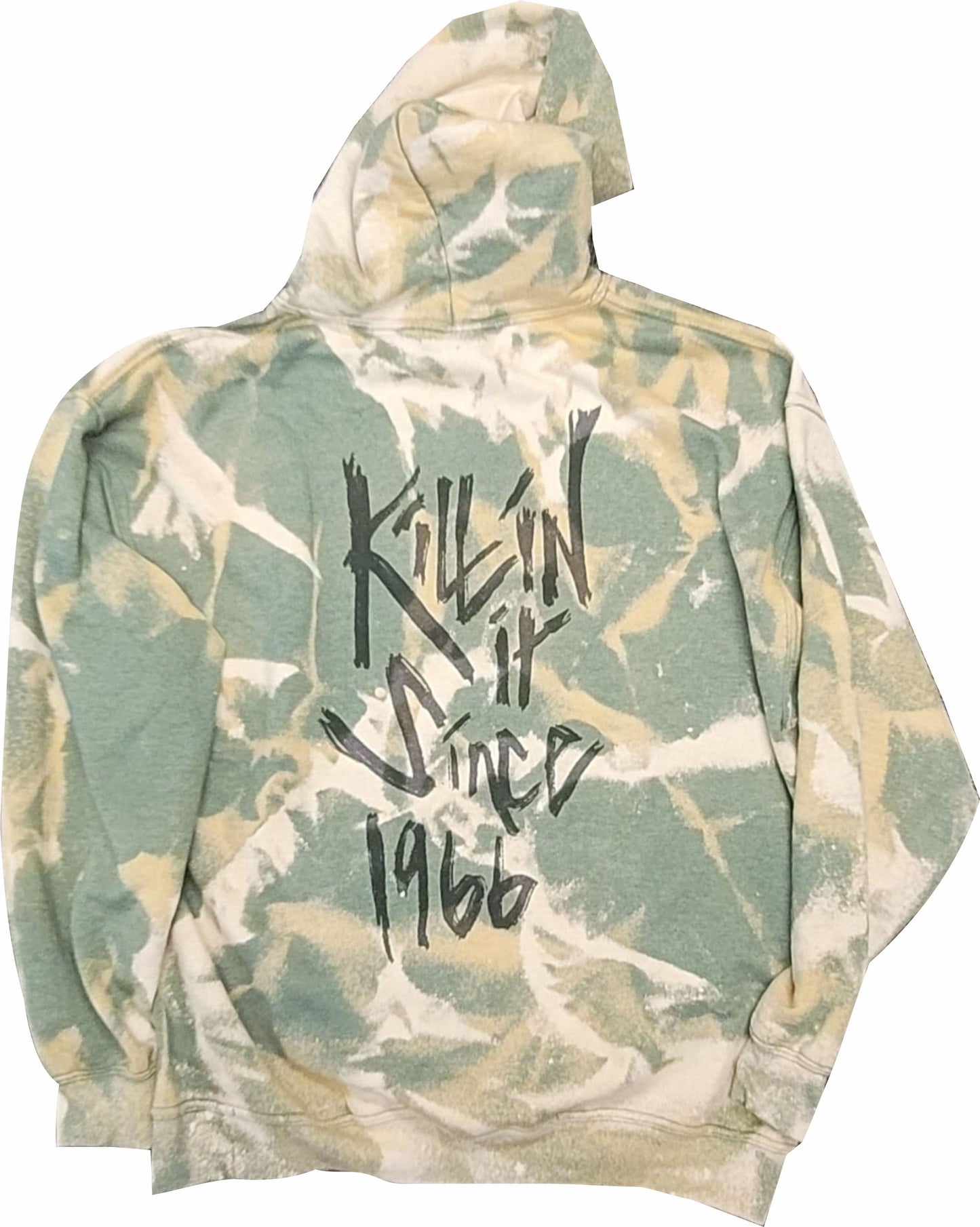 Bronco Halloween Skeleton Killin it Since 1966 Bleached Sweatshirt