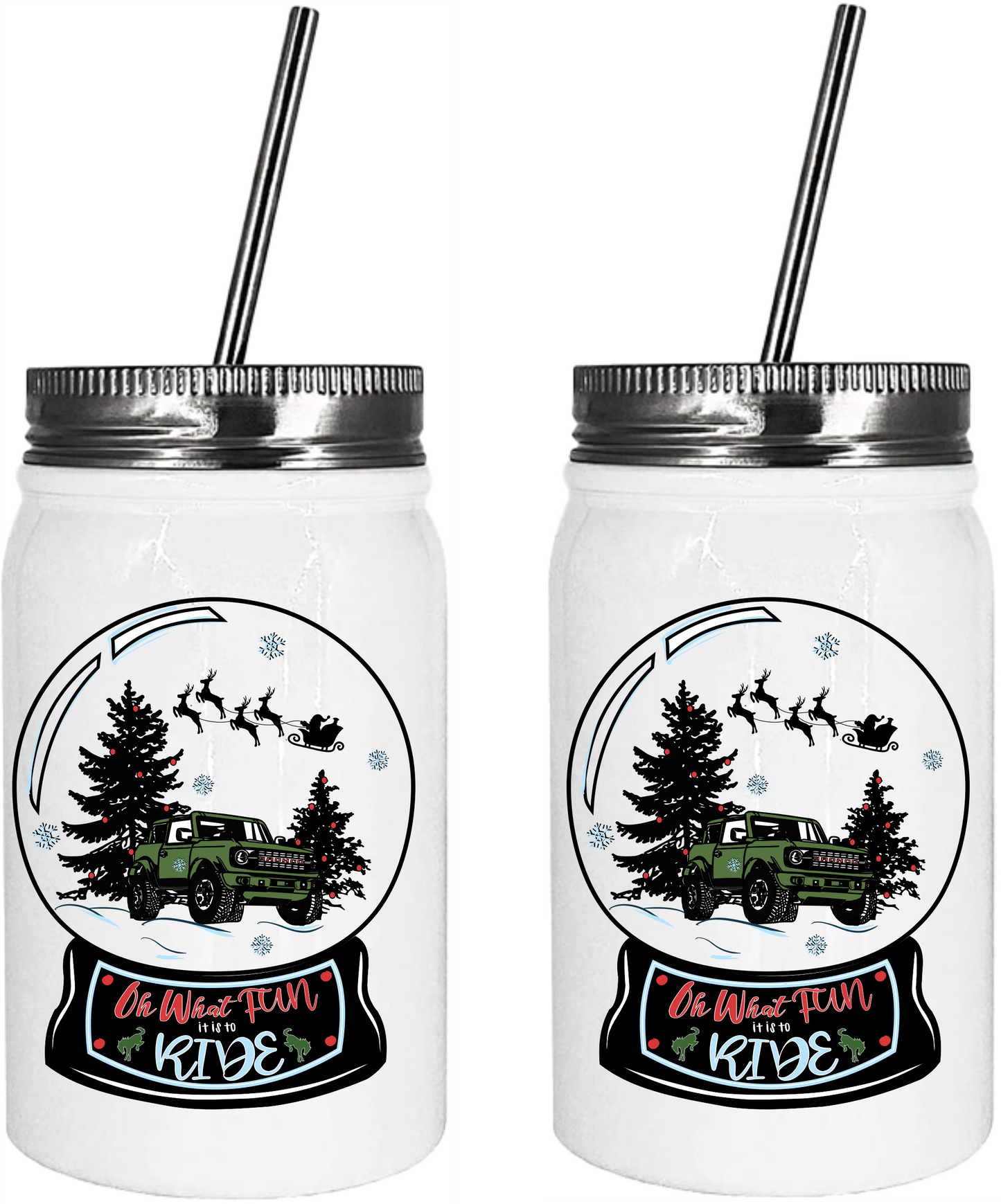 Bronco Snow Globe Drinkware
