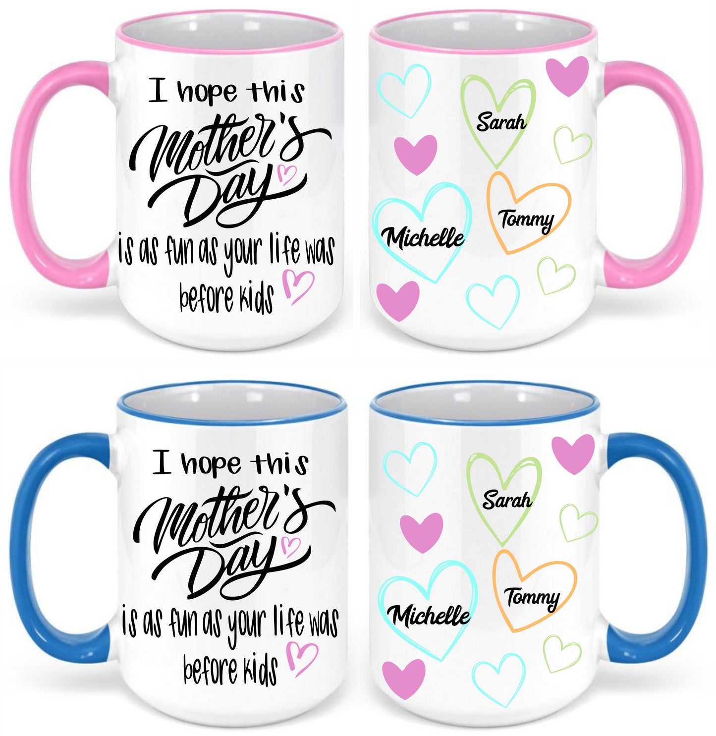 Personalized Fun before kids mothers day mug