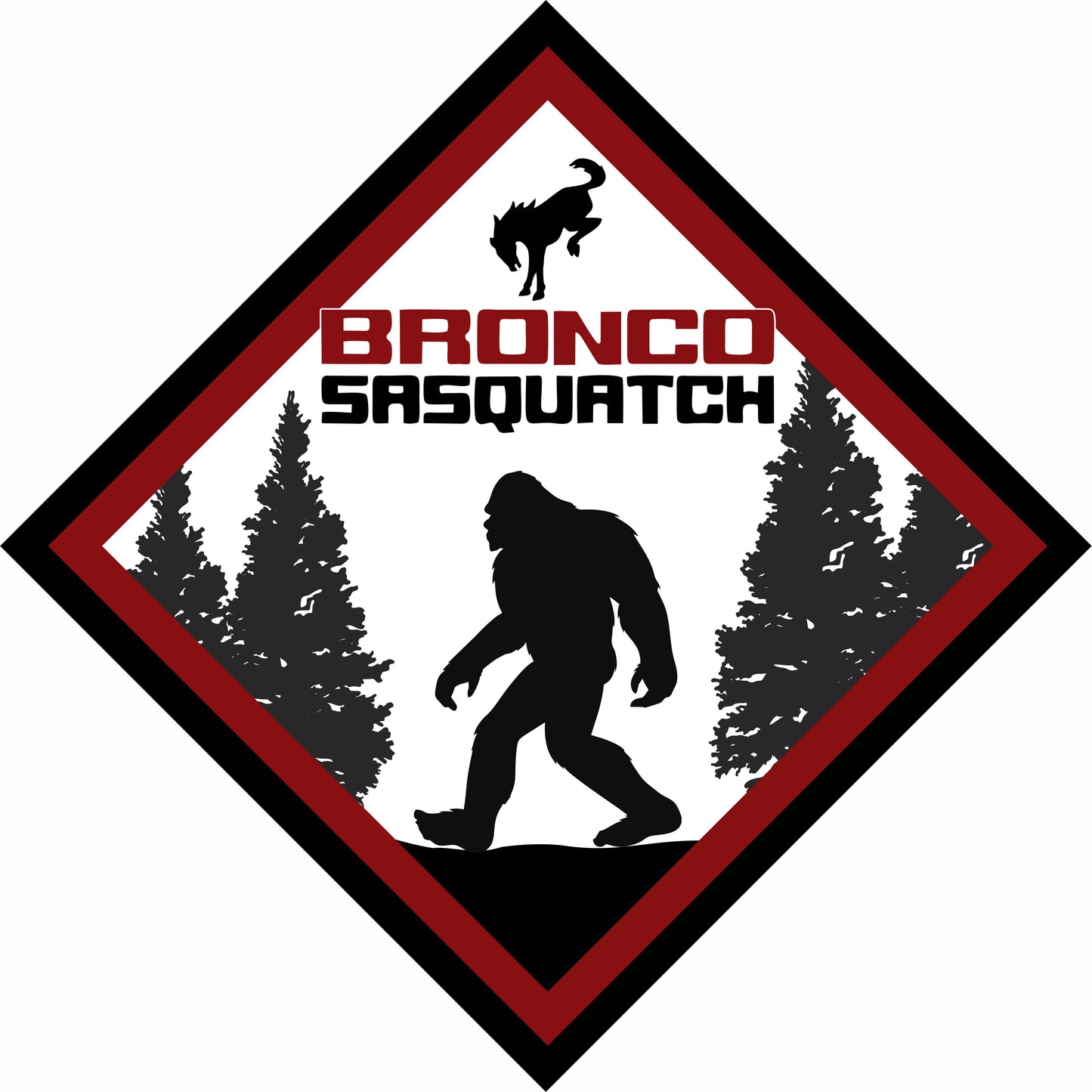 Bronco Sasquatch Yield Sign