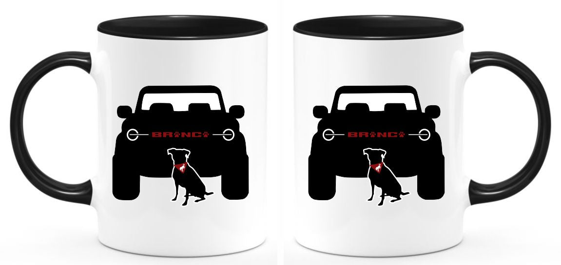 Bronco Color and Dog/Dogs Coffee mug