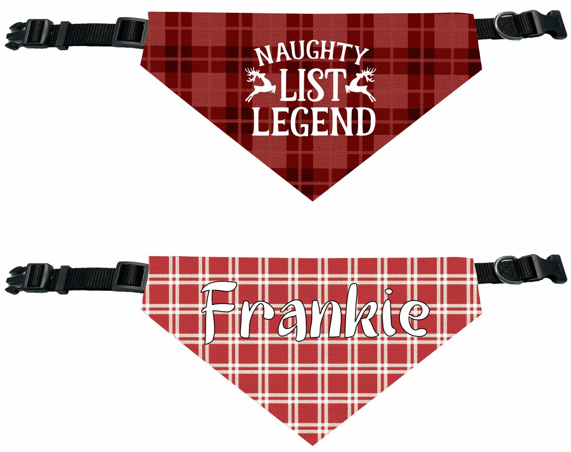 Personalized Naughty List Legend Dog Bandana