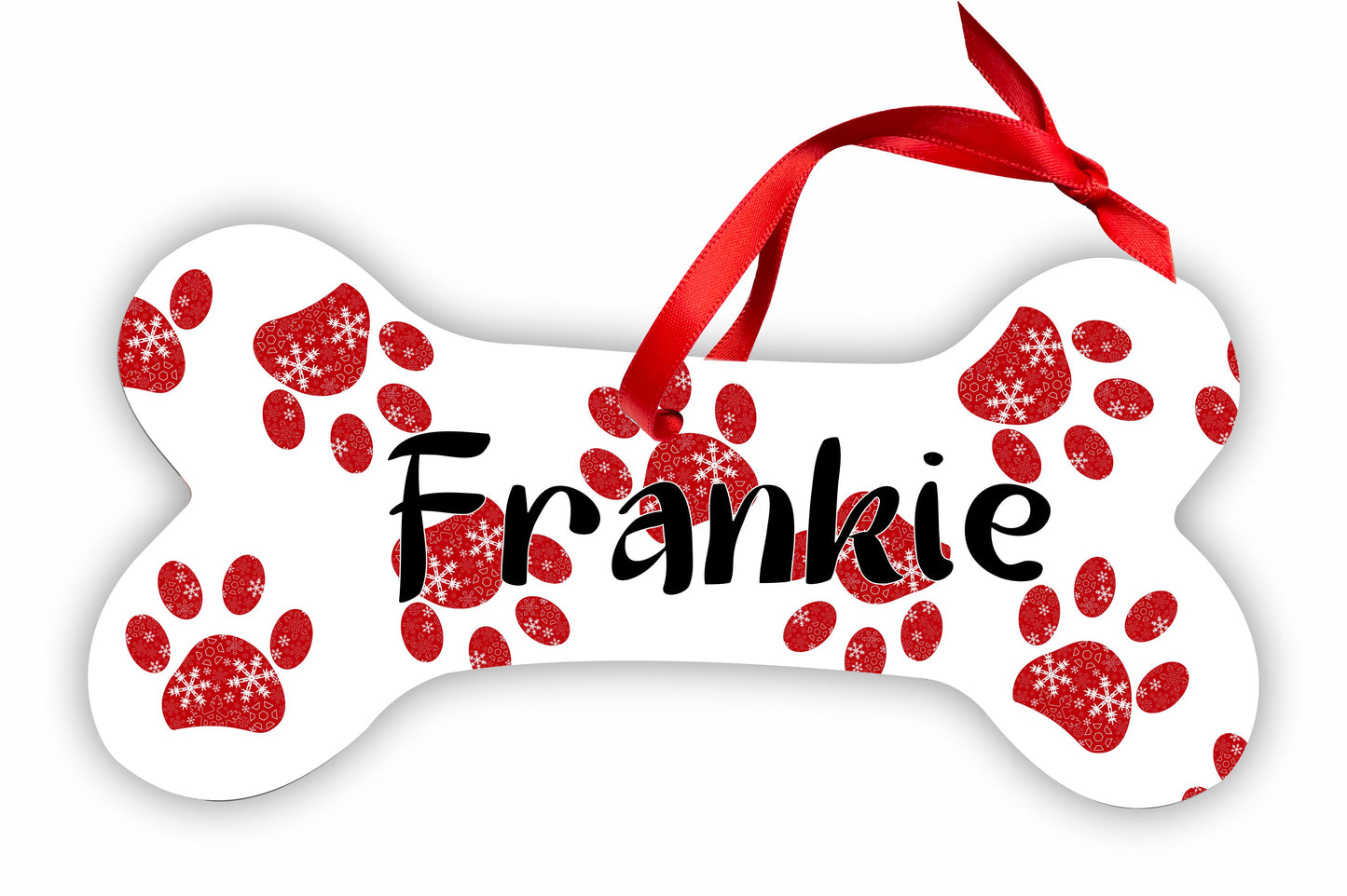 Porcelain Dog Bone Ornament
