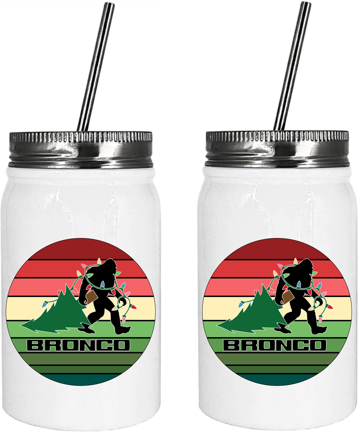 Bronco Christmas Sasquatch Drinkware