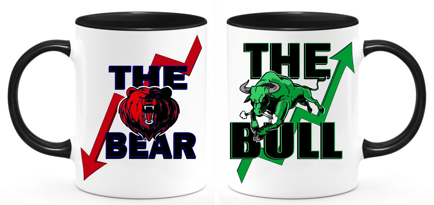 The Bull and Bear coffee mug