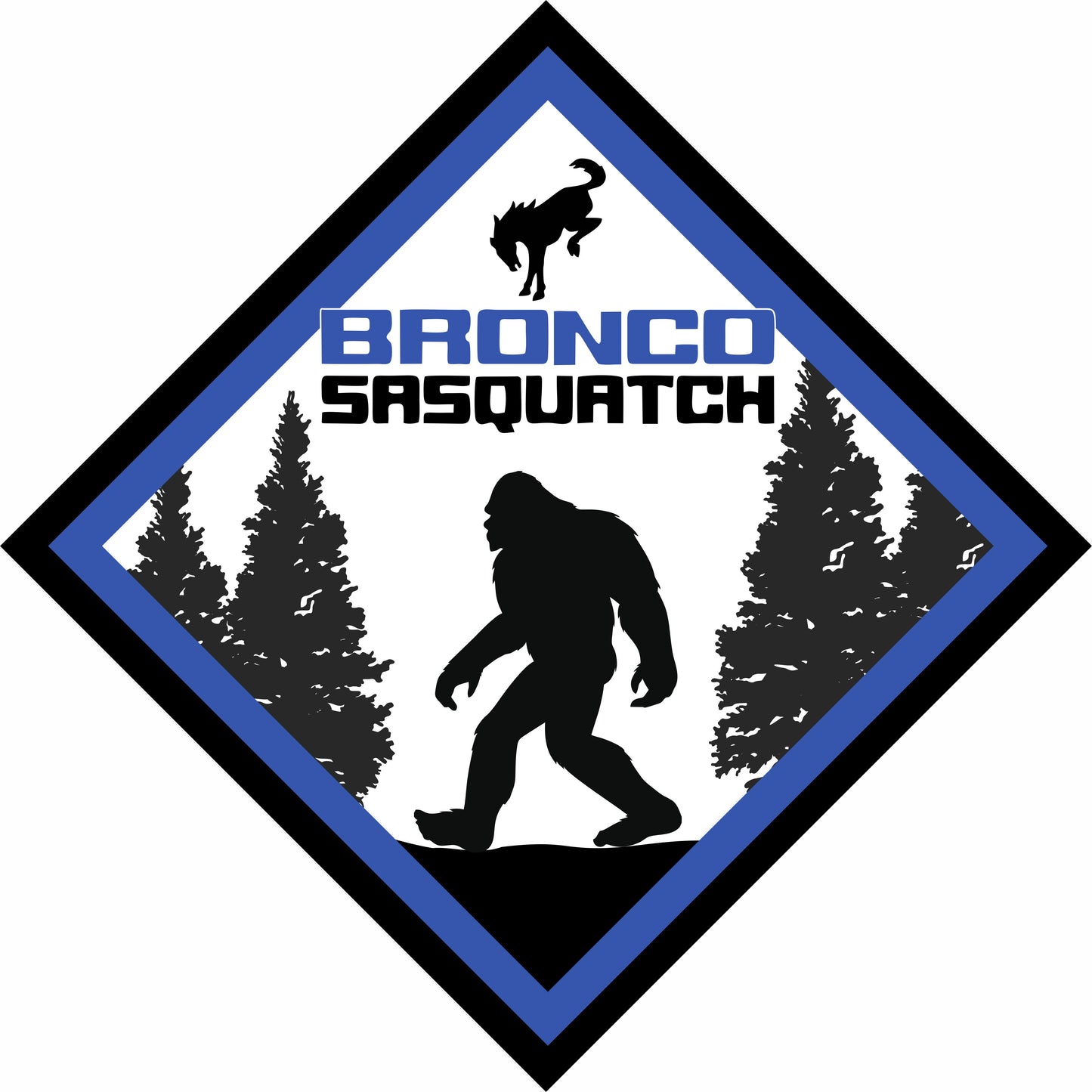 Bronco Sasquatch Yield Sign