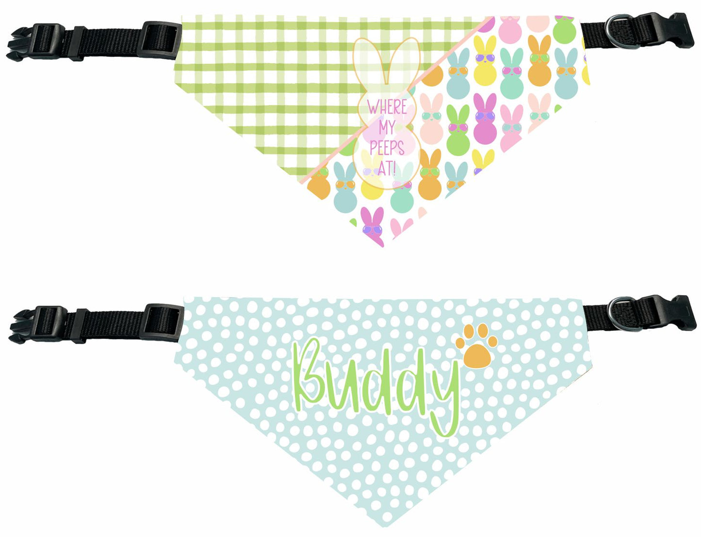 Personalized Where my Peeps at Dog Bandana