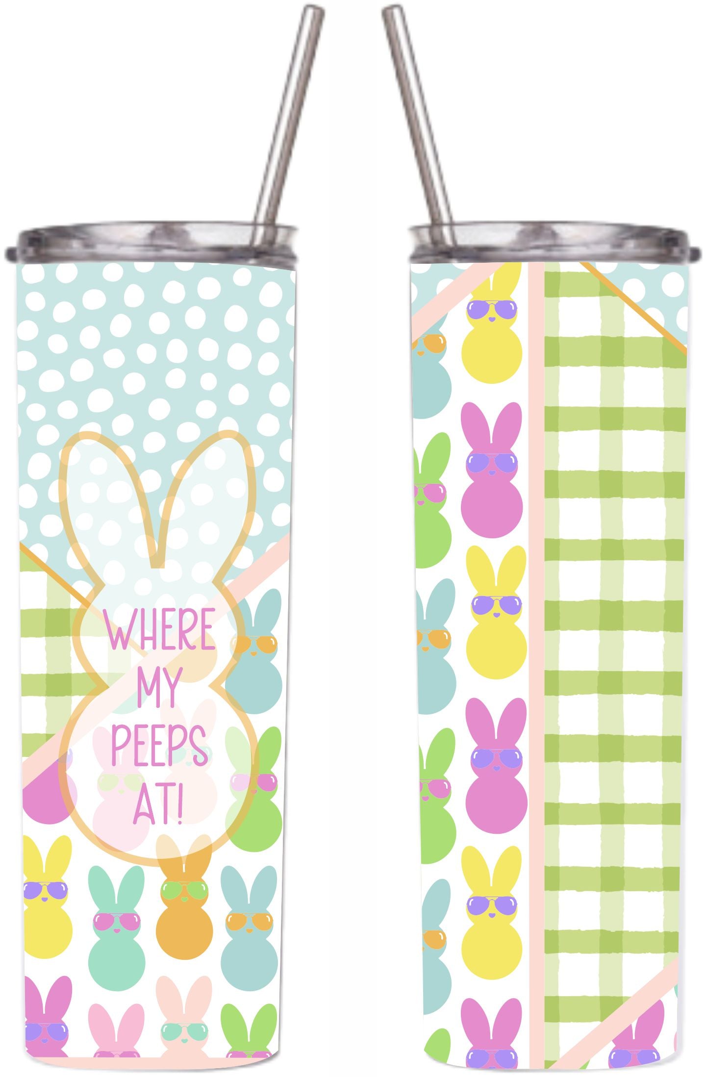 Matching Personalized Where my Peeps at Tumbler and Bandana