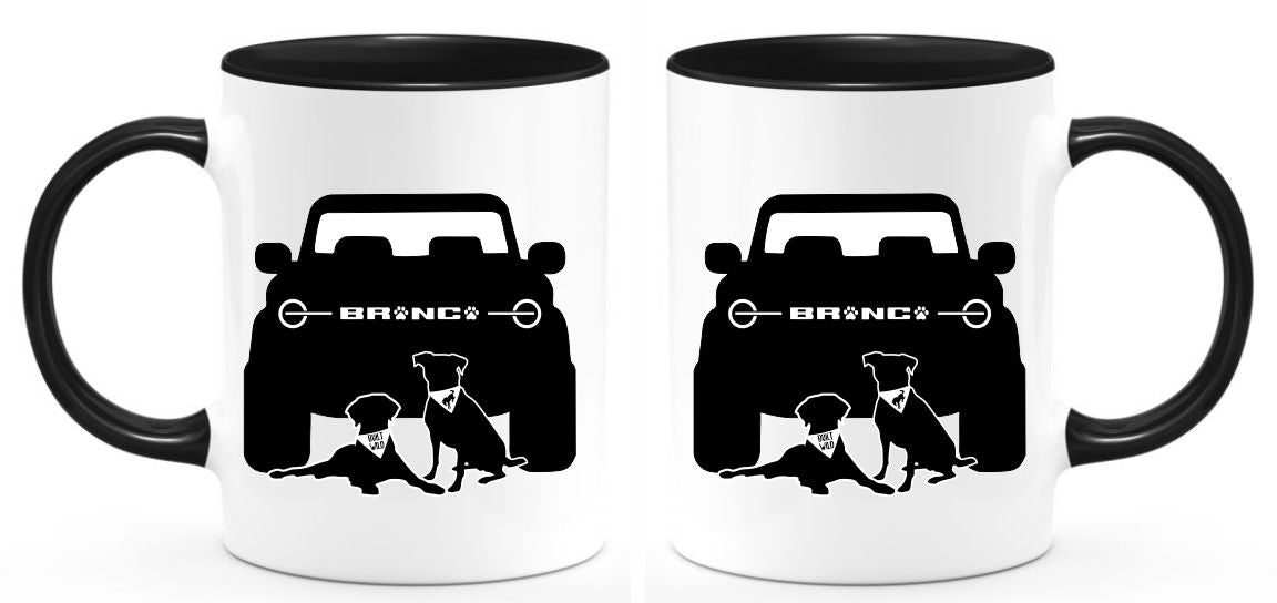 Bronco Color and Dog/Dogs Coffee mug