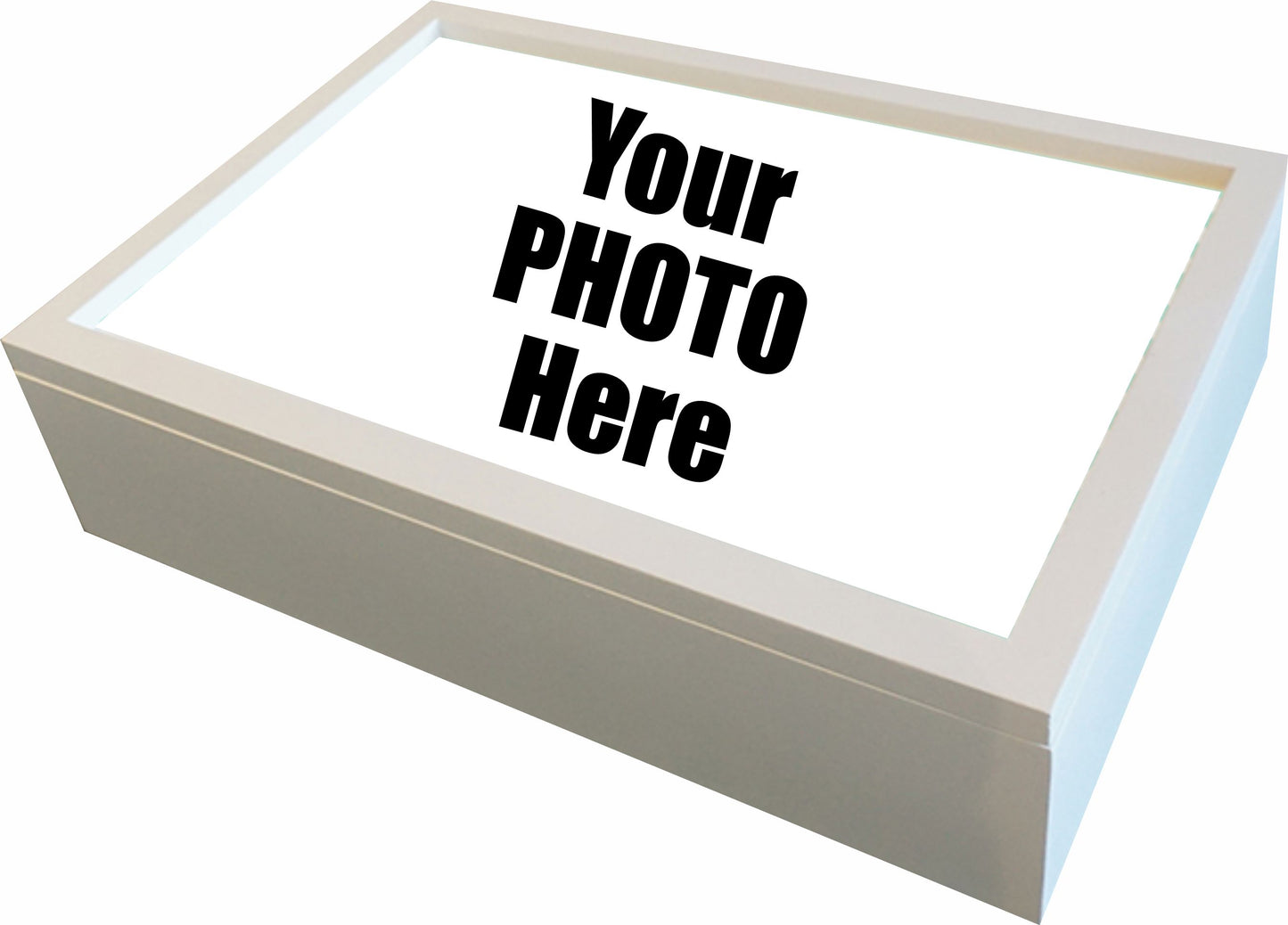 White Coated Wood Keepsake Box