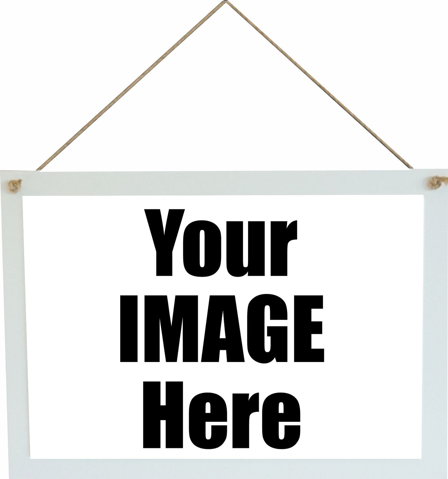 Wood hanging Photo sign 12x8