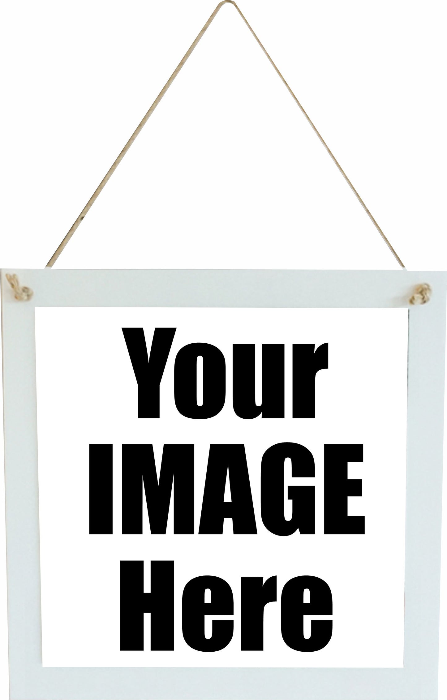 Wood Hanging Photo Sign 8.5x8.5