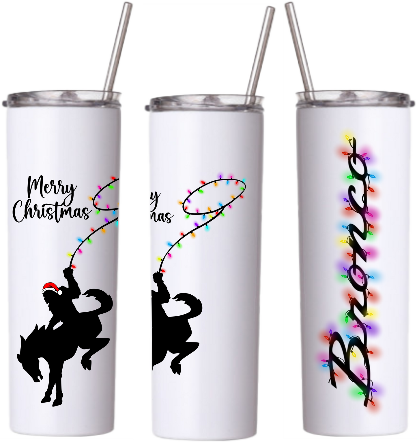 Bronco Christmas Sasquatch Tumbler