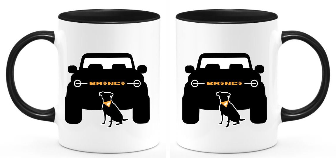 Bronco Color and Dog/Dogs Coffee mug