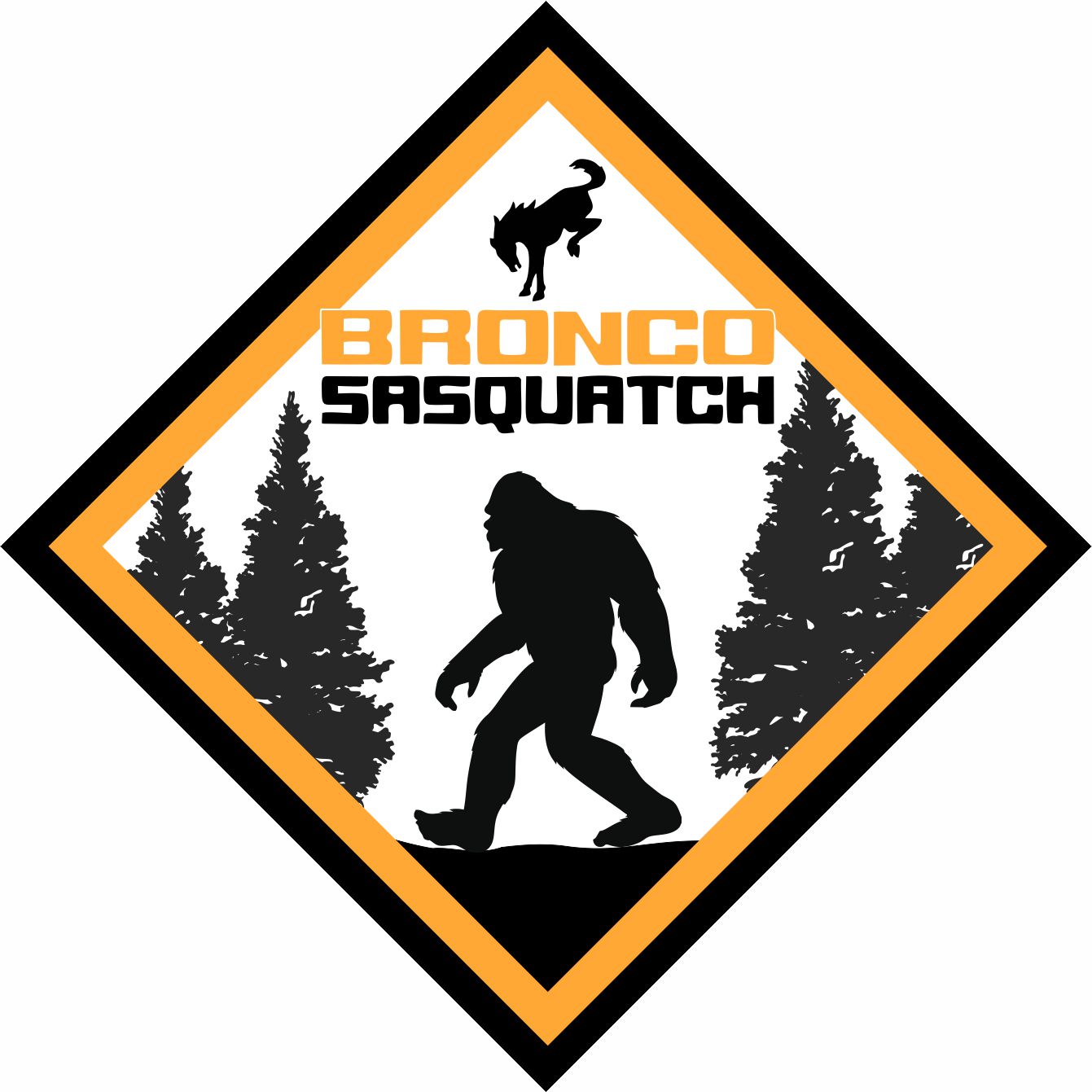 Bronco Sasquatch Yield Sign