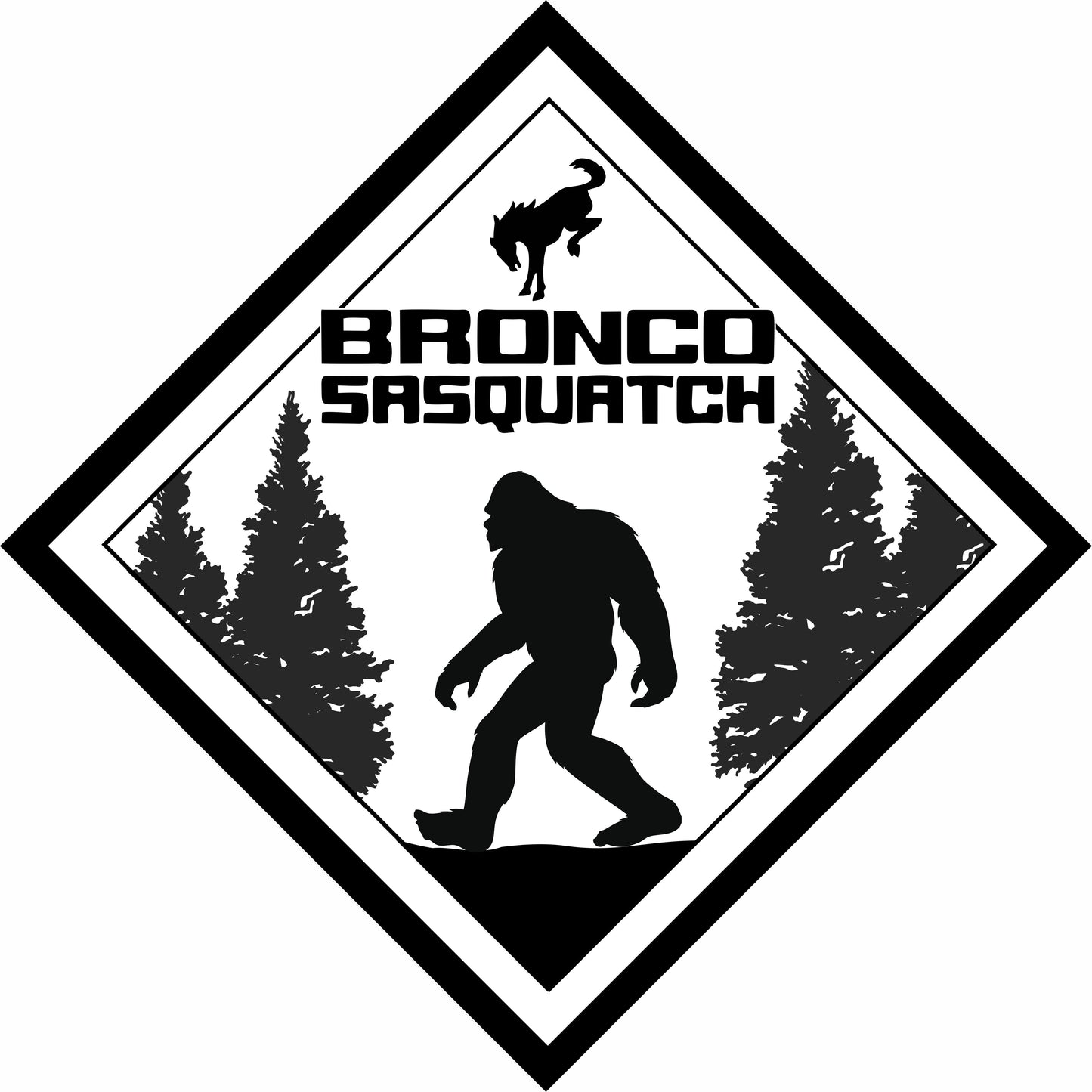 Bronco Sasquatch Yield Sign