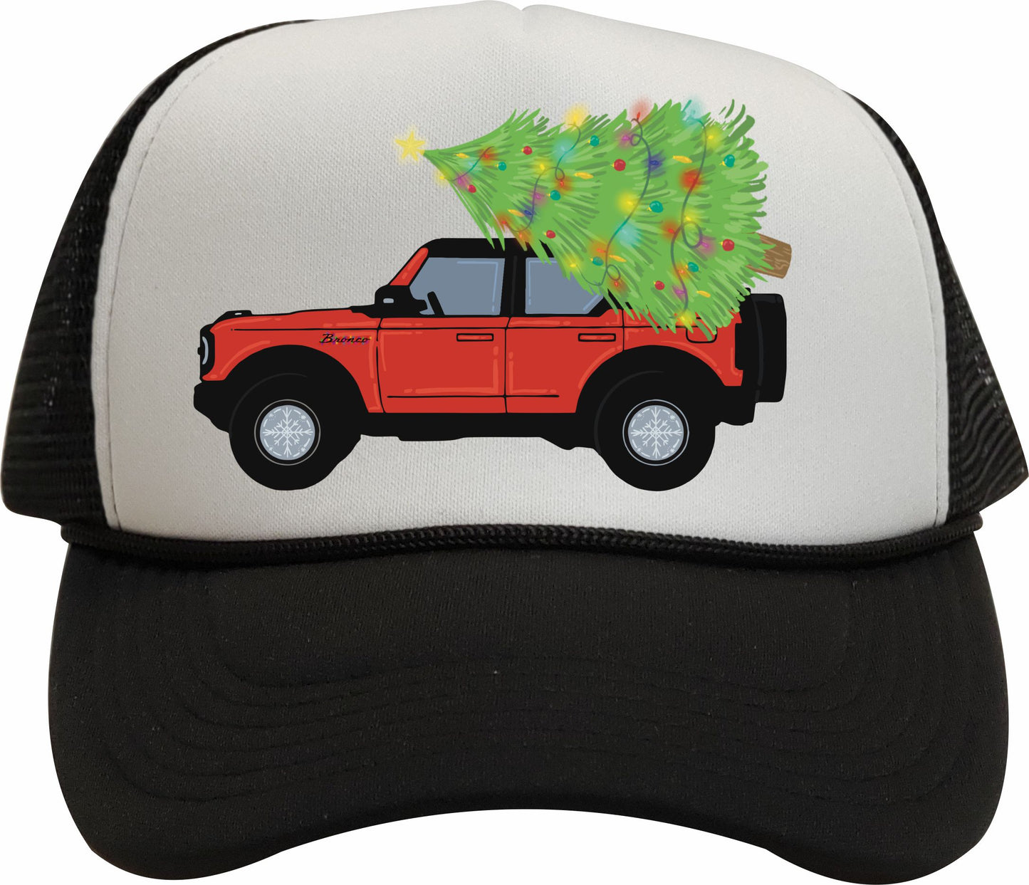 Bronco with Christmas Tree Hat