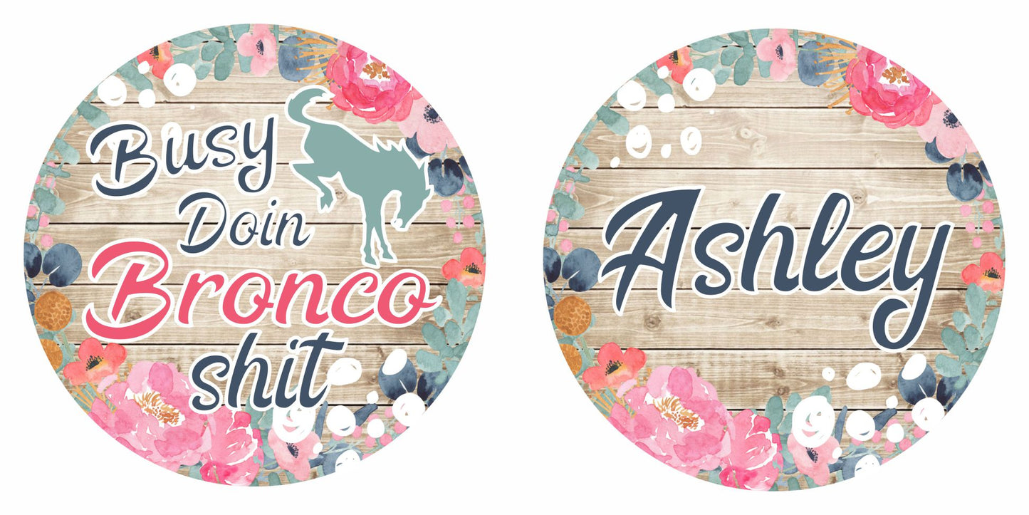Personalized Floral Bronco Key Chain (3 styles)