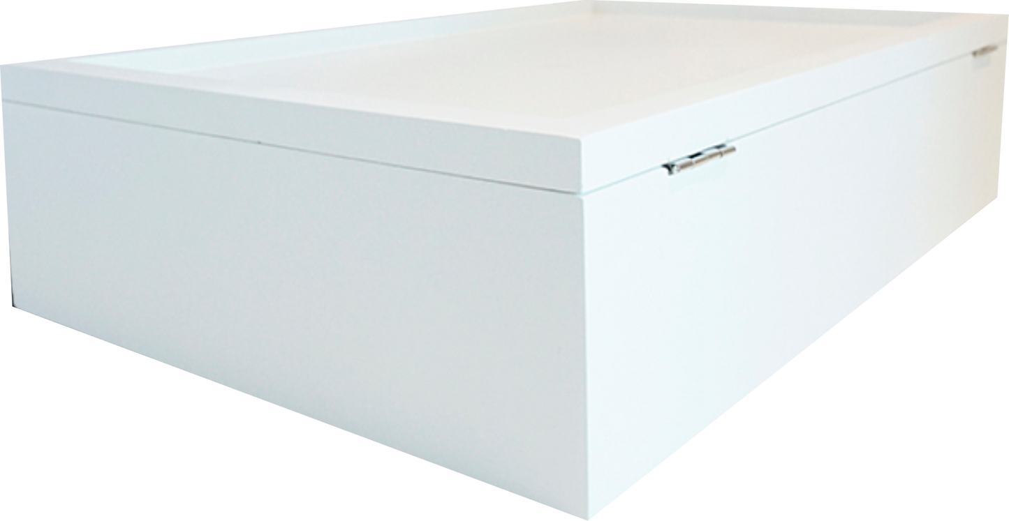 White Coated Wood Keepsake Box