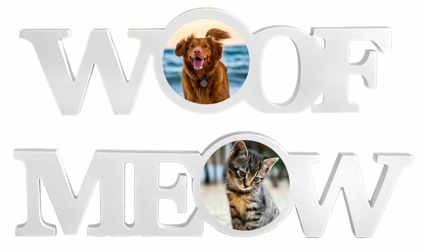 Woof and Meow White photo block