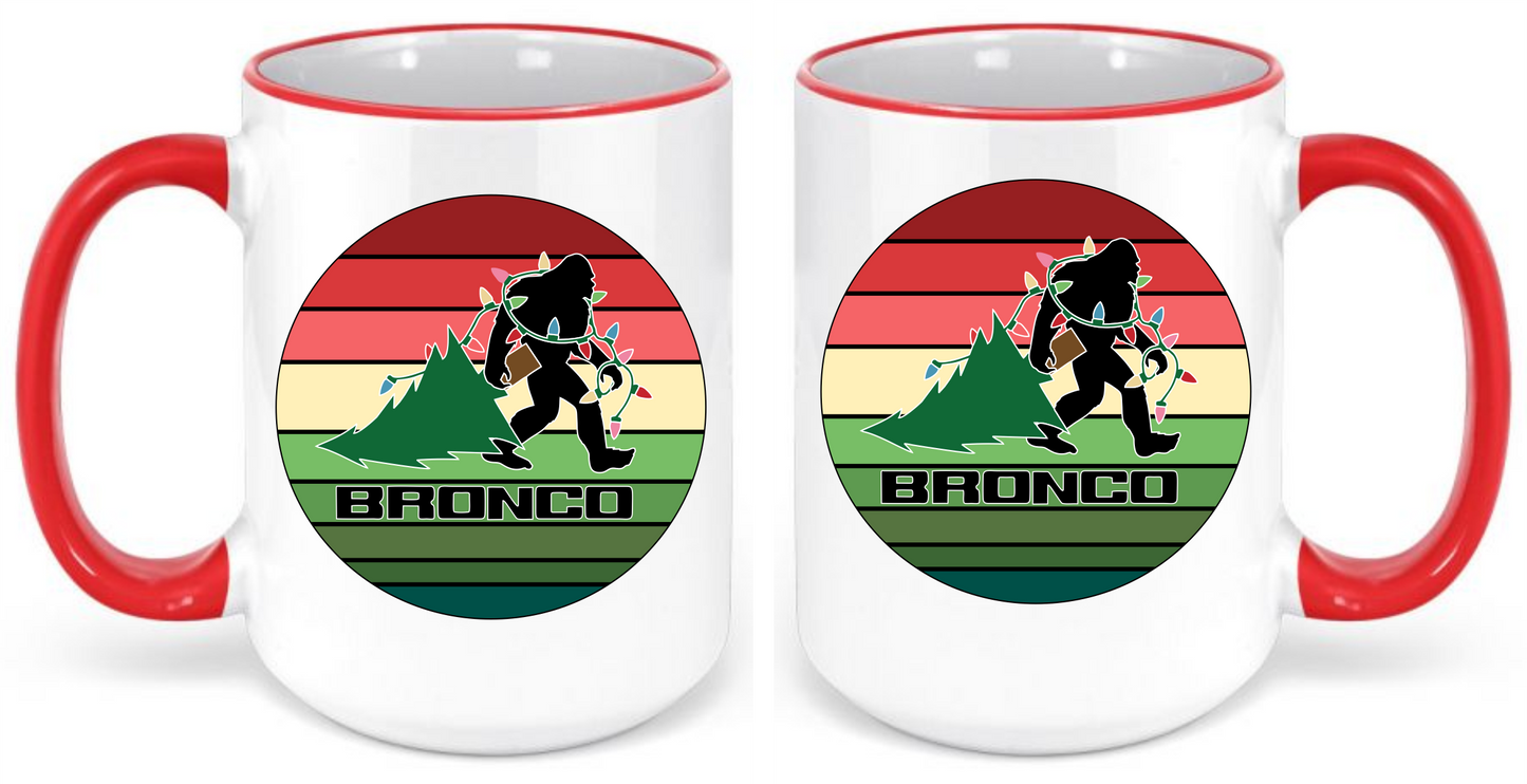 Bronco Christmas Sasquatch Drinkware